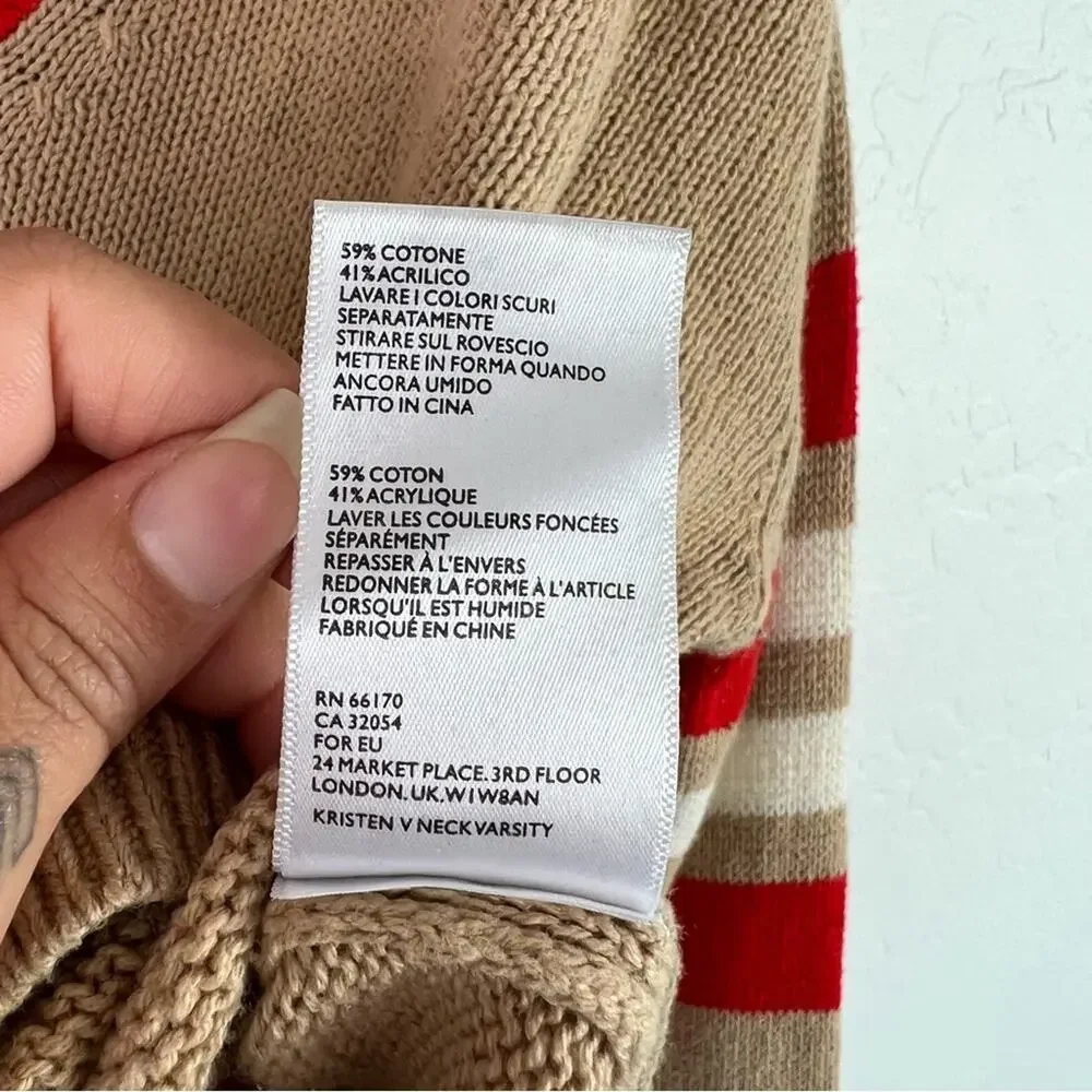 Urban Outfitters Sweater Womens XS Long Sleeve Knit Crop Stripe Vtg - Picture 7 of 10